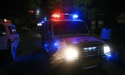 Une ambulance dans l'Ătat indien de l'Uttar Pradesh, le 3 juillet 2024. Photo d'illustration - ARUN SANKAR / AFP