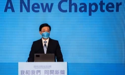 L'ex-patron de la sécurité de Hong Kong, John Lee, le 6 mai 2022 à Hong Kong