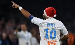 L'attaquant de Marseille Dimitri Payet auteur d'un doublé lors de la victoire face à Toulouse 4-0 au Stade Vélodrome 