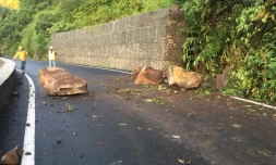 Route de Salazie fermée suite à un éboulis