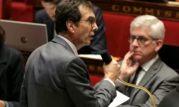Le ministre du Travail Jean-Pierre Farandou à l'Assemblée nationale, le 12 novembre 2025 ( AFP / Thomas SAMSON )