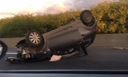 Accident de voiture a? Saint-Paul (Photo Ryan Mira Moutoussamy? Radar 974)