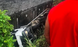 camion, chute, ravine, Bras Fusil