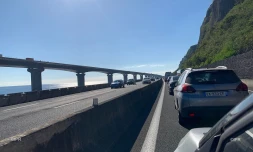 route du littoral, bouchon, embouteillage, secteur du CHU de Bellepierre