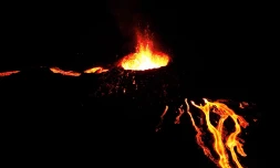 Eruption du Piton de la Fournaise débutée le 2 juillet 2023. mercredi 5 juillet 2023