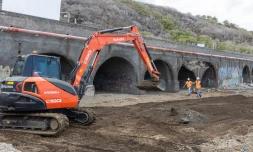 Travaux pont colimaçon