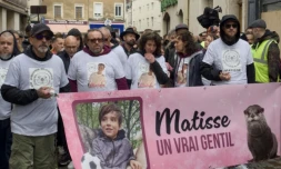 Marche en mémoire de Matisse, le 4 mai 2024 à Châteauroux ( AFP / GUILLAUME SOUVANT )
