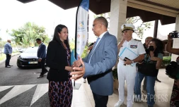 Visite de la ministre des Outre-mer : NaĂŻma Moutchou rencontre Cyrille Melchior