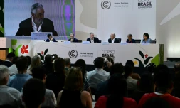 Conférence de presse de dirigeants, à la COP30, à Belem (Brésil), le 17 novembre 2025