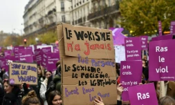 Manifestation d'un collectif féministe contre les violences de genre, place de la République, le 20 novembre 2021