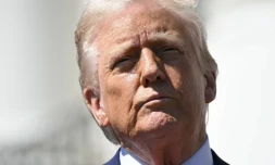 Donald Trump à Washington (Etats-Unis), le 9 avril 2025. (SAUL LOEB / AFP)