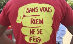 Manifestation contre la réforme des retraites devant la préfecture le 21 septembre 2019