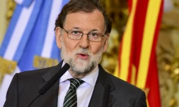 Lâancien Premier ministre espagnol Mariano Rajoy le 9 avril 2018 Ă Buenos Aires. | AMILCAR ORFALI / GETTY IMAGES VIA AFP