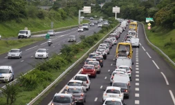 Route du littoral bloquée