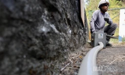 Salazie - un point de livraison d'eau brute pour les agriculteurs