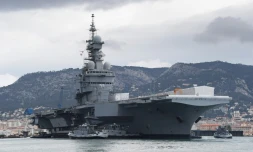 Le porte-avions Charles de Gaulle à Toulon le 8 février 2017