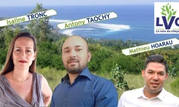Isaline Tronc, Anthony Taochy, Mathieu Hoarau - liste La voix du Citoyen 