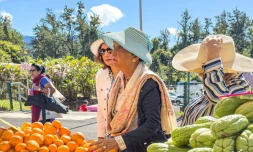 La Présidente de Région Huguette Bello s'est rendue à la Fête du chouchou