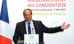 Le secrétaire général du PS Jean-Christophe Cambadélis à Paris, le 9 mai 2017