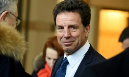 Le président du Medef Geoffroy Roux de Bézieux, au ministère de l'Economie, le 3 mars 2020