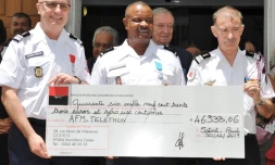 Les pompiers réunionnais plus gros contributeurs du Téléthon 2017.