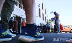 grève du sdis , pompiers au port