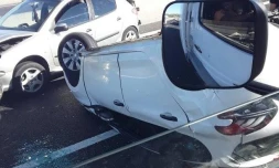 Route Tamarins, accident, voiture, toit, cabris, radar974