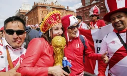 Des supporters péruviens à Moscou, le 14 juin 2018