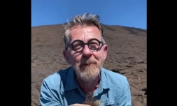 Jamy Gourmaud souhaite la bonne année au Piton de la Fournaise