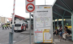 controle gendarmerie à la gare routière de saint-paul