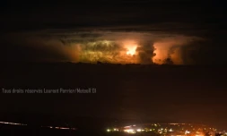 Ciel orageux au large de La Réunion