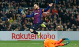 Lionel Messi avec le FC Barcelone face à Valladolid dans le Championnat d'Espagne, le 16 février 2019 à Barcelone