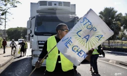 Route du littoral bloquée