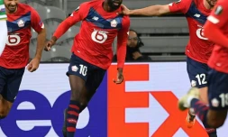 Jonathan Ikoné (c) buteur face au Celtic en Ligue Europa, le 29 octobre 2020 au stade Pierre Mauroy