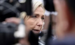 Marine Le Pen Ă Henin-Beamont dans le Pas-de-Calais, le 14 juin 2024 ( AFP / Denis Charlet )