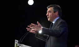 François Fillon à Courbevoie, près de Paris, le 21 mars 2017