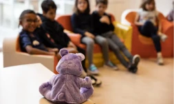 Dans une école maternelle à Saint-Ouen-sur-Seine (Seine-Saint-Denis), le 4 octobre 2023. THOMAS SAMSON/AFP 