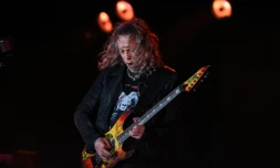 Kirk Hammett, guitariste du groupe américain Metallica, au festival Hellfest à Clisson (ouest de la France) le 26 juin 2022