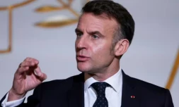 Le président français Emmanuel Macron à Paris le 8 janvier 2026 ( POOL / Michel Euler )