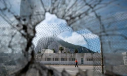 La frontière entre l'Espagne et le territoire britannique de Gibraltar, vue depuis La Línea de la Concepción, dans le sud de l'Espagne, le 29 juin 2026