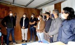 organisateurs du Challenge des Créateurs et les médias à Grand Coude, dans les Hauts de Saint-Joseph. 