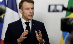 Emmanuel Macron à Rio de Janeiro, le 19 novembre 2024 ( AFP / Ludovic MARIN )