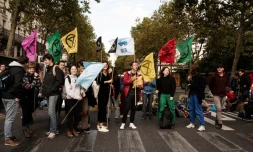 Manifestation Ă Paris et blocage des routes par Extinction rebelle le 7 octobre 2019