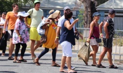 Les croisiéristes accueillis à Saint-Paul