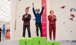 Escalade : Léo Grosset et Eva Lina Rymasz montent sur la plus haute marche du podium 