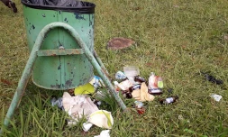Déséquipement en poubelles des sites touristiques et sentiers ONF, Pic Adam