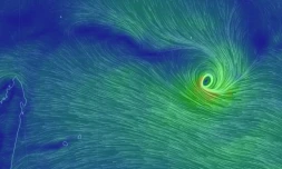 La dépression tropicale, le futur Heleh à 2.340 km de La Réunion