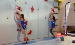 Entraînements de l'equipe de france d'escalade de vitesse 