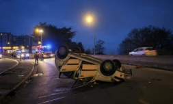 Près de la moitié des Français craignent un accident de la route lié à l'alcool le soir du réveillon du 31 décembre ( AFP / GUILLAUME SOUVANT )