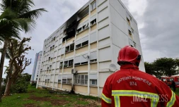Saint-Denis : un appartement en feu dans le quartier du Chaudron, les pompiers sont sur place